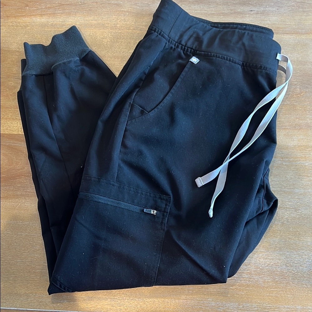 Figs Zamora large petite Black Jogger Pants with Drawstring